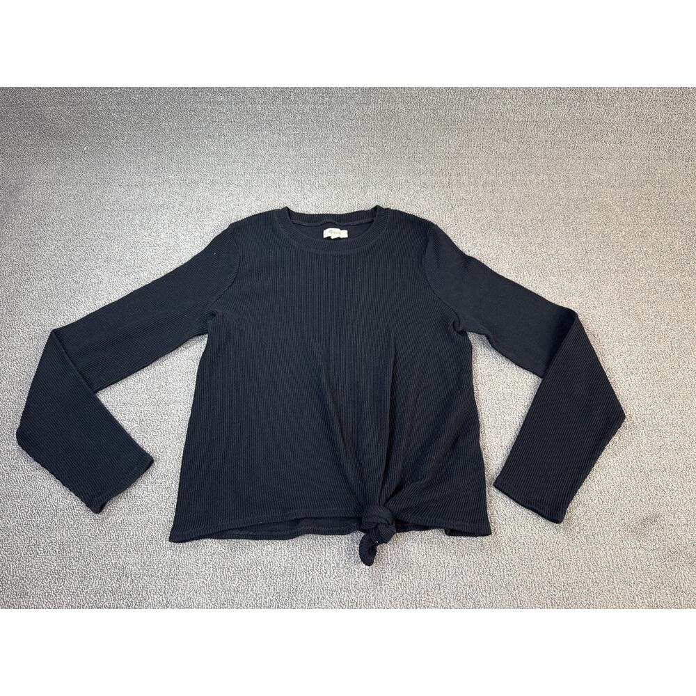 Madewell Top Crewneck Long Sleeve Ribbed Basic Size Medium